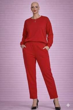 Women’s Knit Lounge Set XL Stretch Soft Cozy 2 Piece Outfit